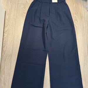 Women's Navy Wide-Leg Pants